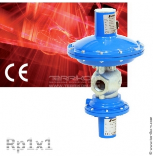 Регулятор давления газа 12,5 бар, диапазон 0,4-4 бар, версия HP, Rp 1"х1"