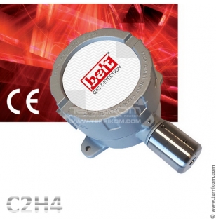 Датчик ATX/CAL со сменным сенсором ATX/CA8 на этилен (С2Н4), цифровой RS485 и линейный 4-20 мА выходы, 10-30 В