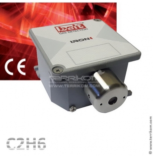 Датчик IRON/CAL со сменным сенсором IRON/CA18 на этан (С2Н6), цифровой RS485 и линейный 4-20 мА выходы, 10-30 В